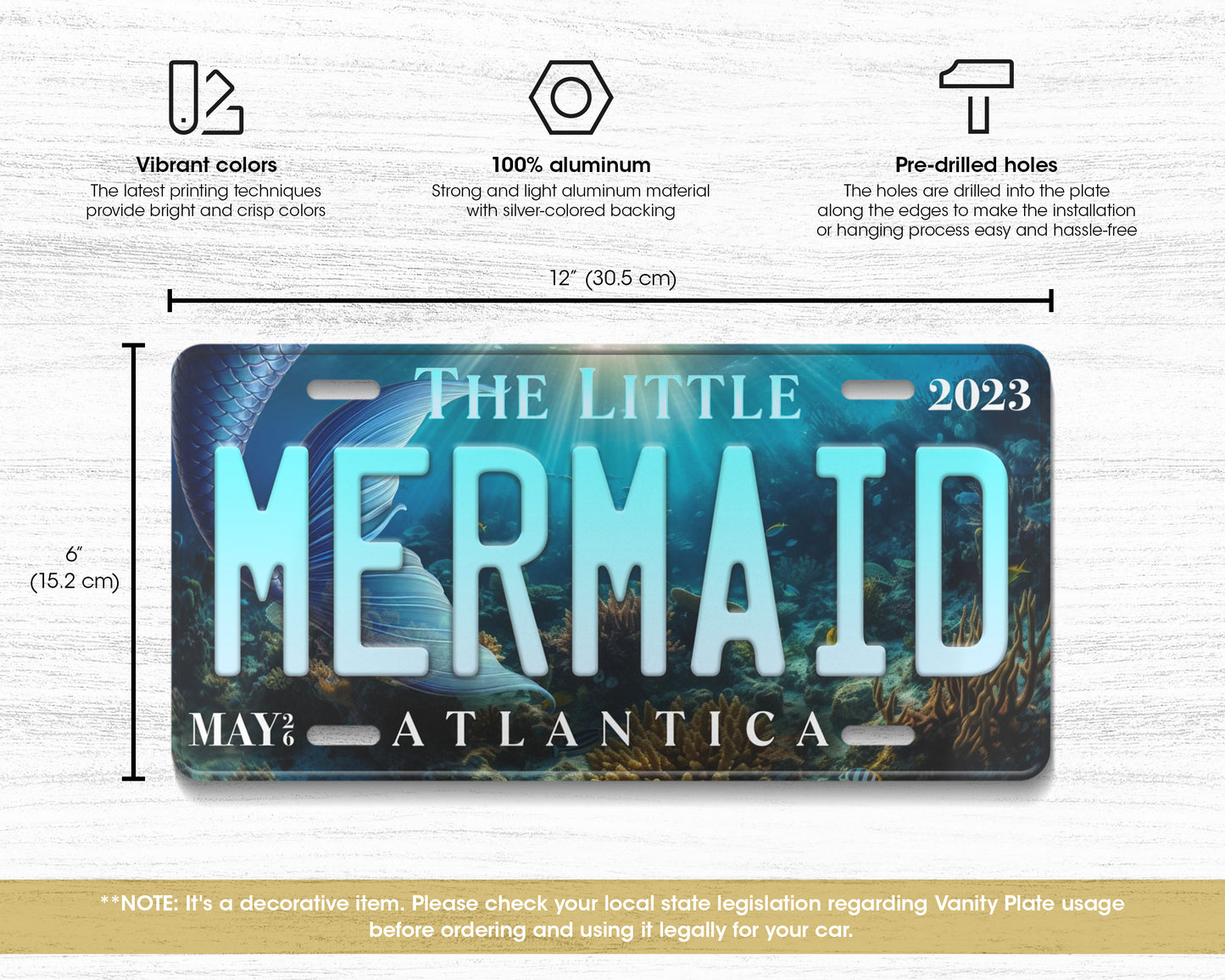 Little Mermaid (2023) movie license plate
