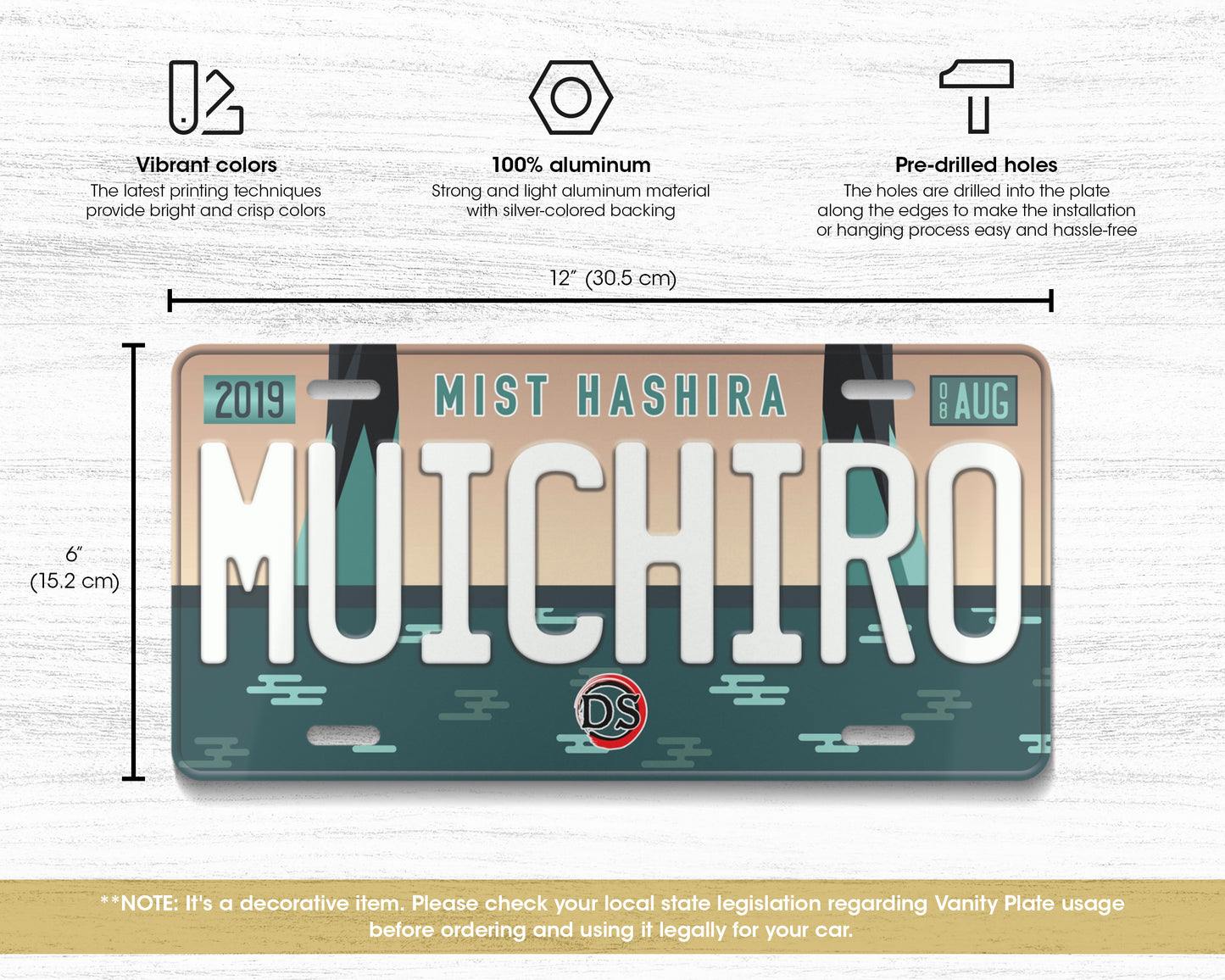 Muichiro license plate