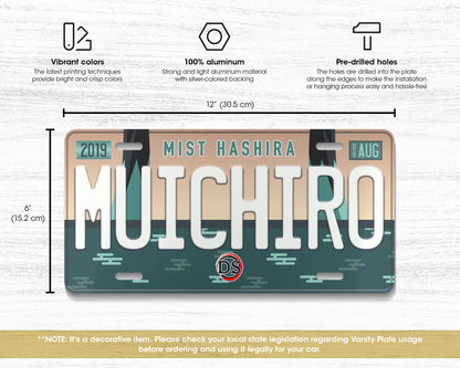 Muichiro license plate