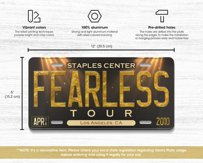 Fearless Tour license plate