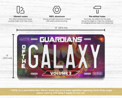 GotG Vol. 3 (2023) movie license plate