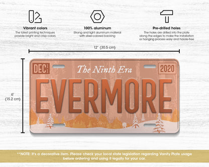 Evermore era license plate