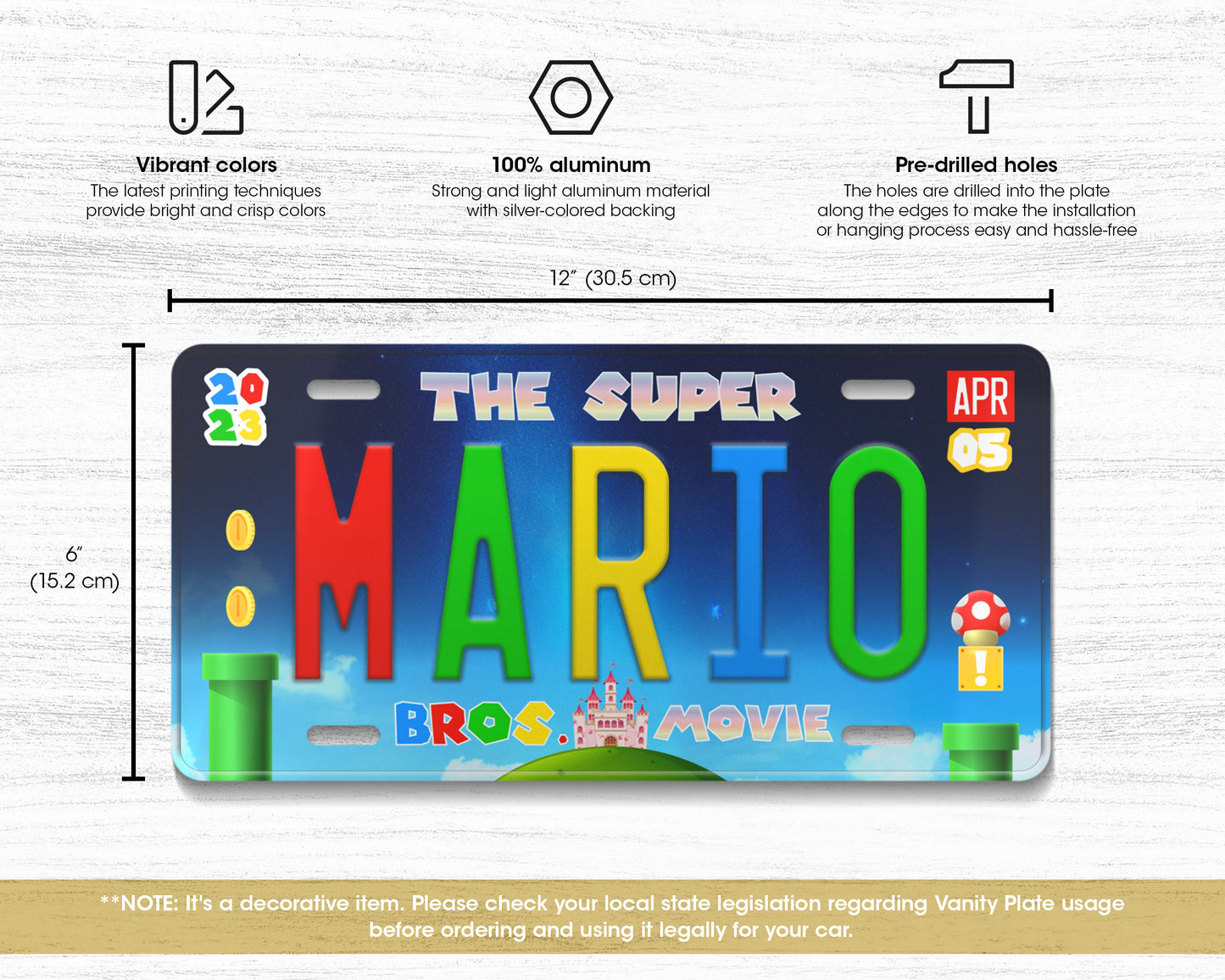 Mario Movie (2023) movie license plate