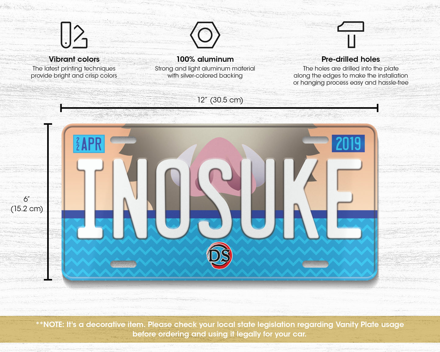 Inosuke license plate