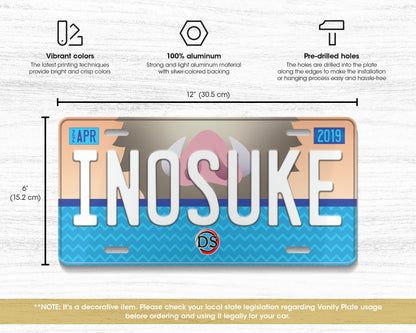 Inosuke license plate
