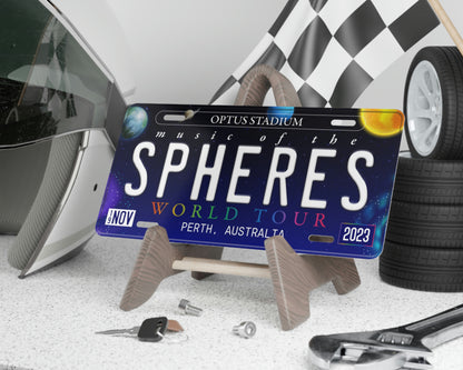 Music of the Spheres World Tour license plate
