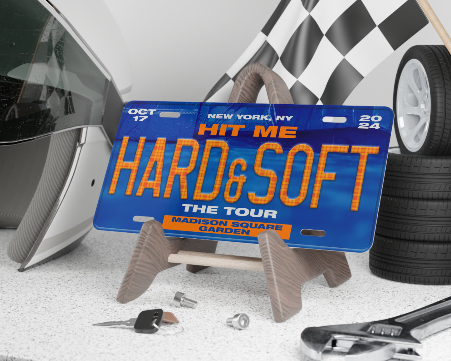 Hit Me Hard and Soft: The Tour license plate