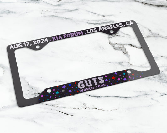 Guts World Tour license plate frame