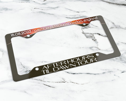 After Hours til Dawn Tour license plate frame