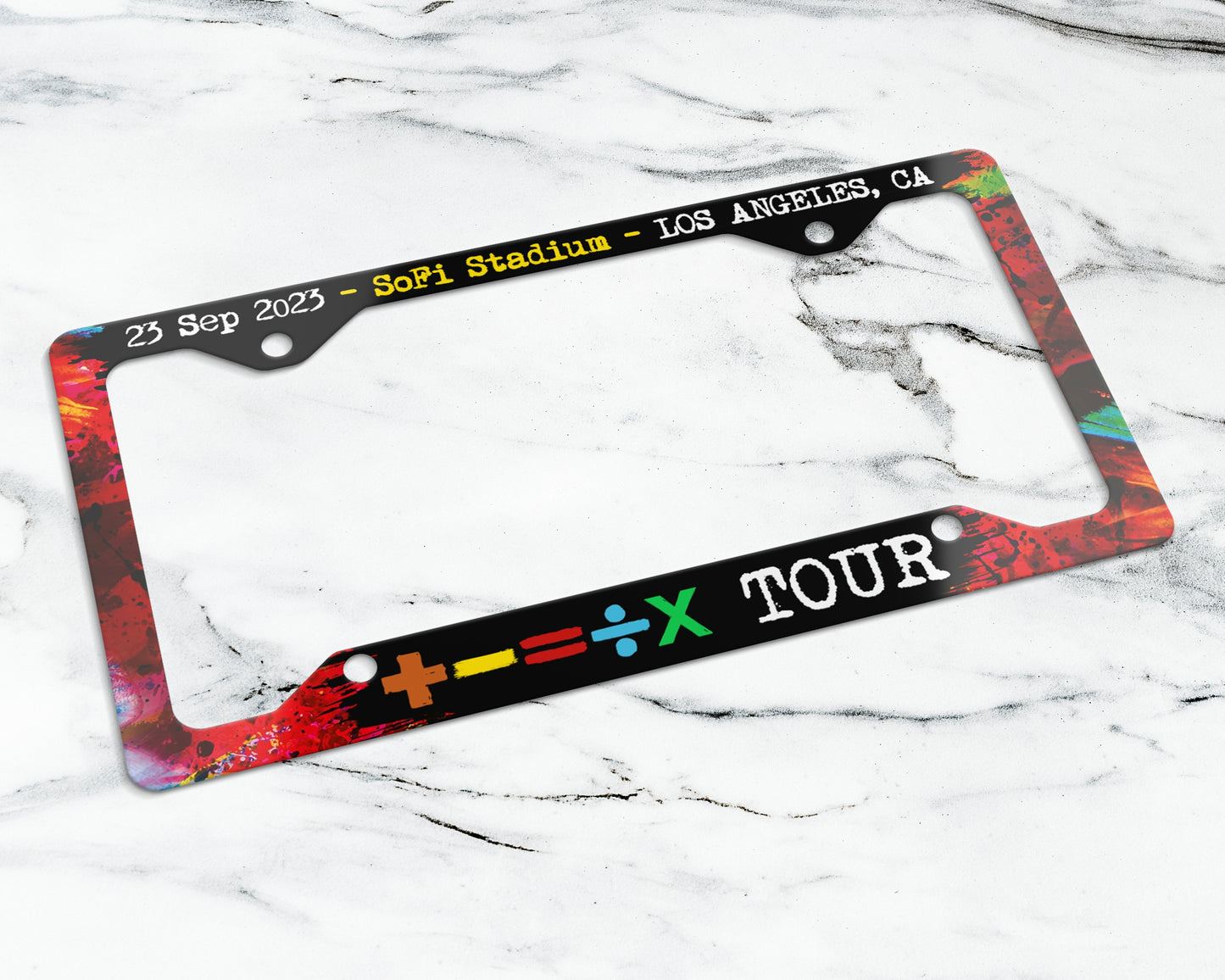 The Mathematics Tour license plate frame