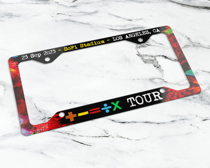 The Mathematics Tour license plate frame