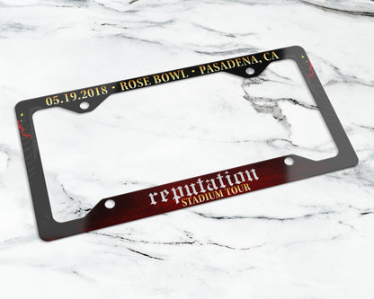 Reputation Stadium Tour license plate frame