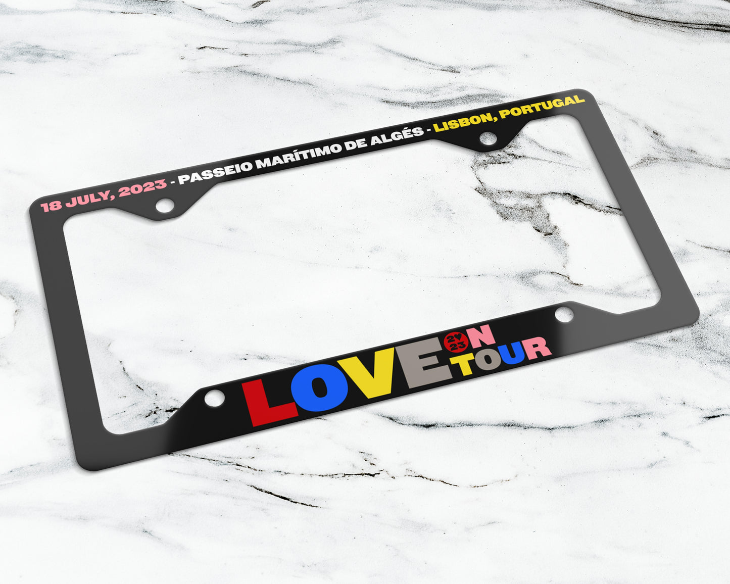 Love on Tour license plate frame