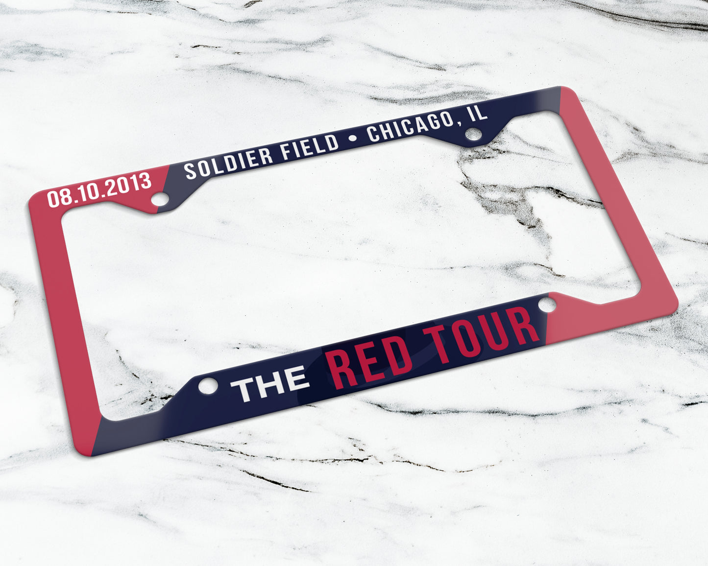 The Red Tour license plate frame