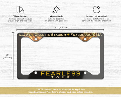 Fearless Tour license plate frame