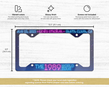 The 1989 World Tour license plate frame