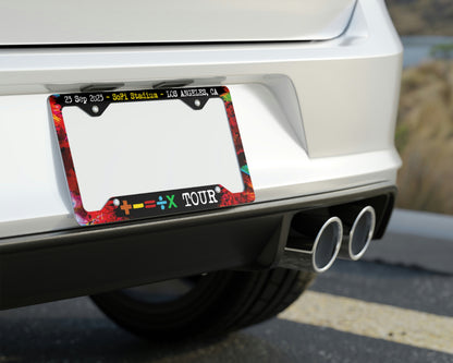 The Mathematics Tour license plate frame