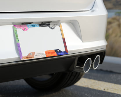 The Eras license plate frame