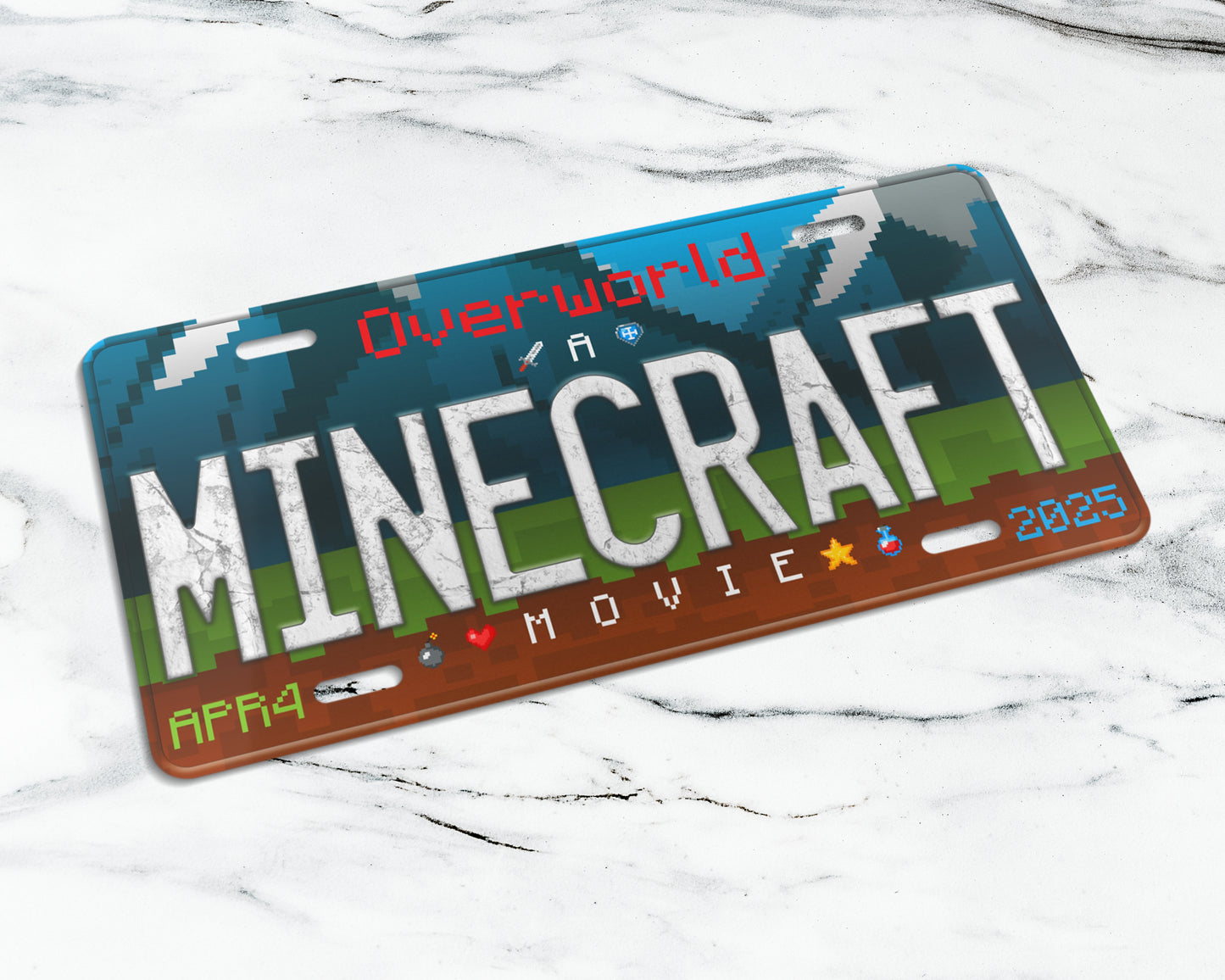 A Mine craft Movie (2025) movie license plate