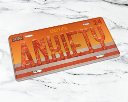 Set of the emotions license plate