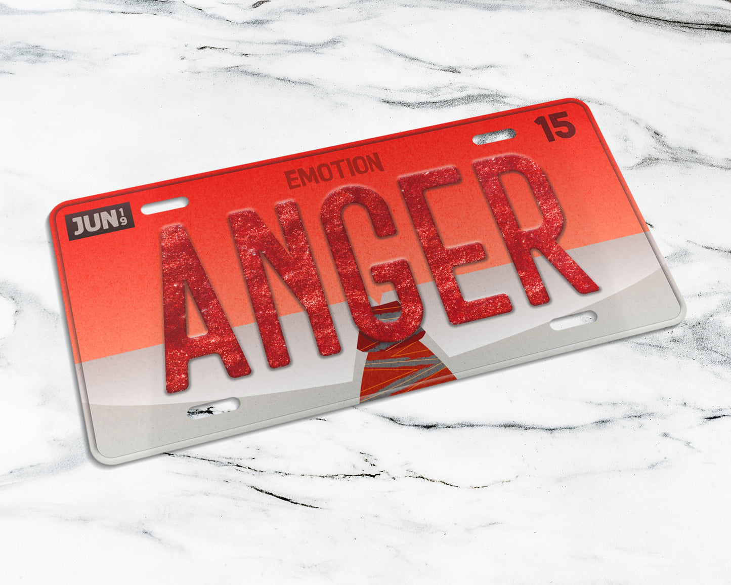 Set of the emotions license plate