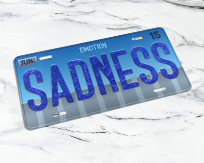 Set of the emotions license plate