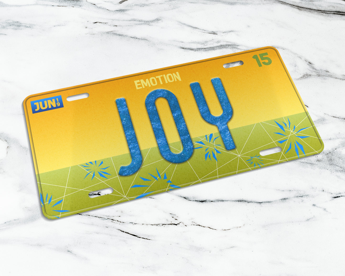 Set of the emotions license plate