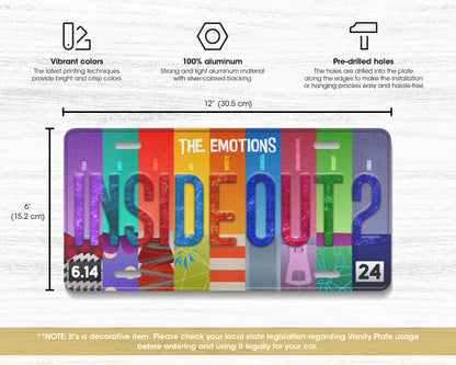 Set of the emotions license plate