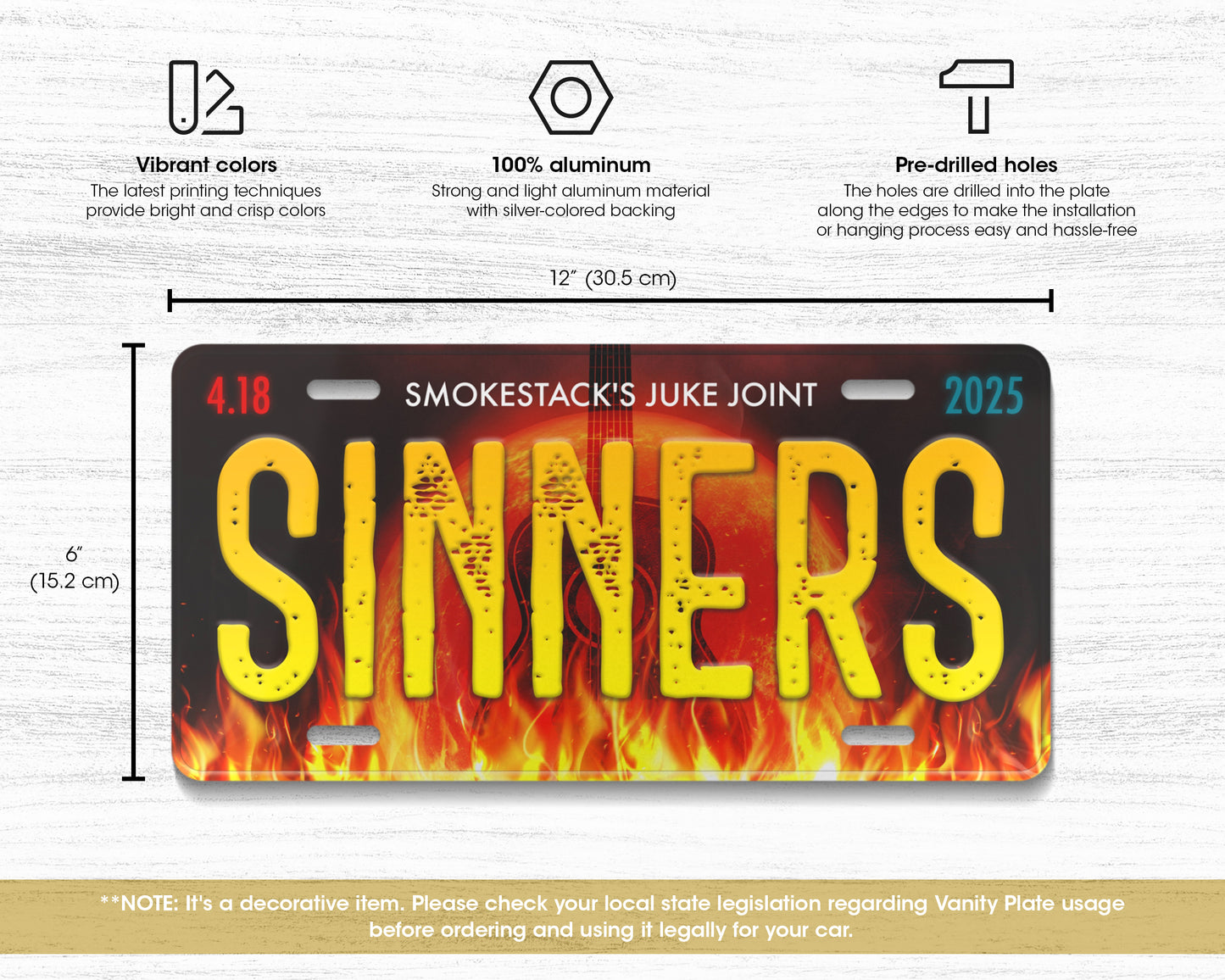 Sinners (2025) movie license plate