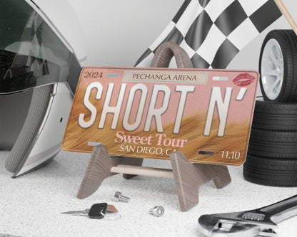 Short n' Sweet Tour license plate