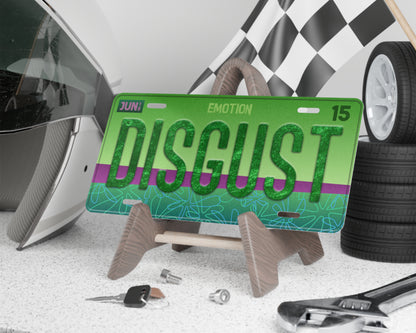 Disgust emotion license plate