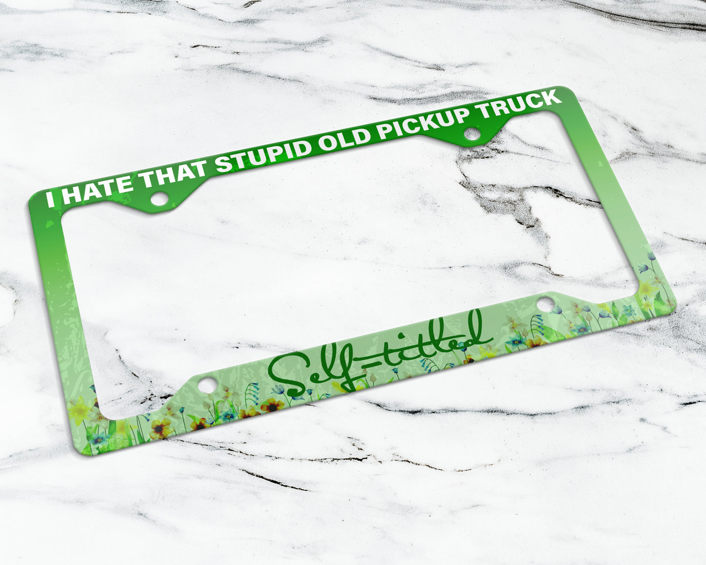 Self-titled era license plate frame