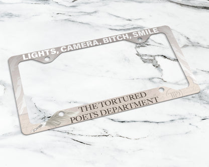 Tortured Poets era license plate frame