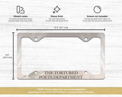 Tortured Poets era license plate frame