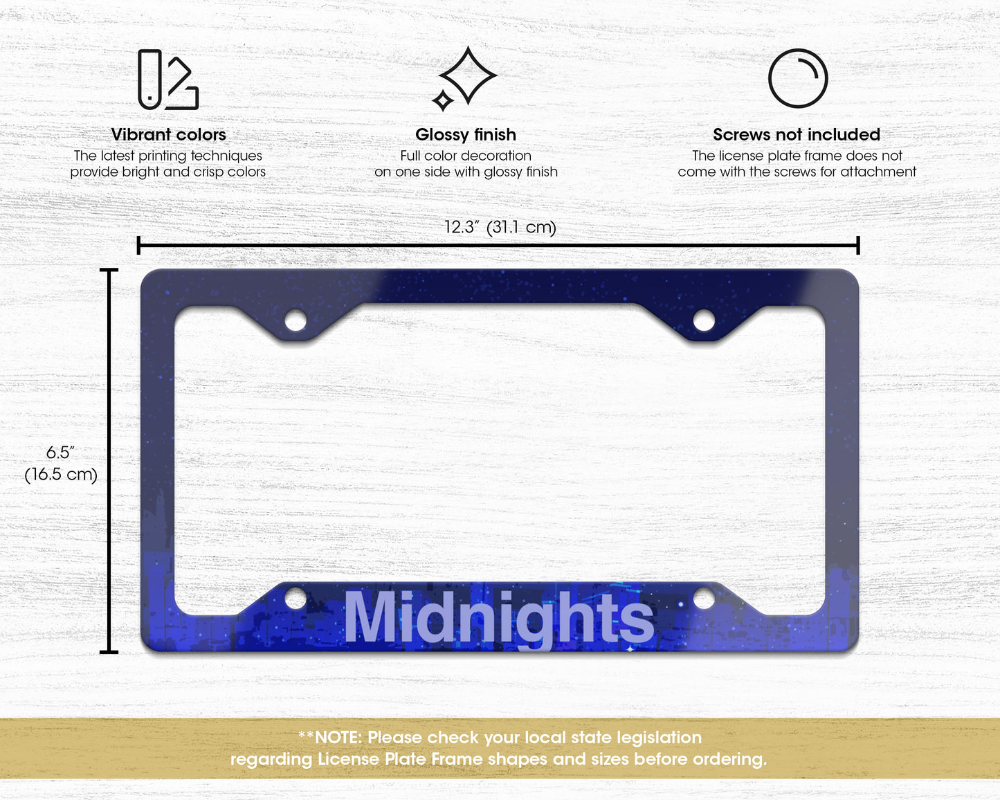 Midnights era license plate frame