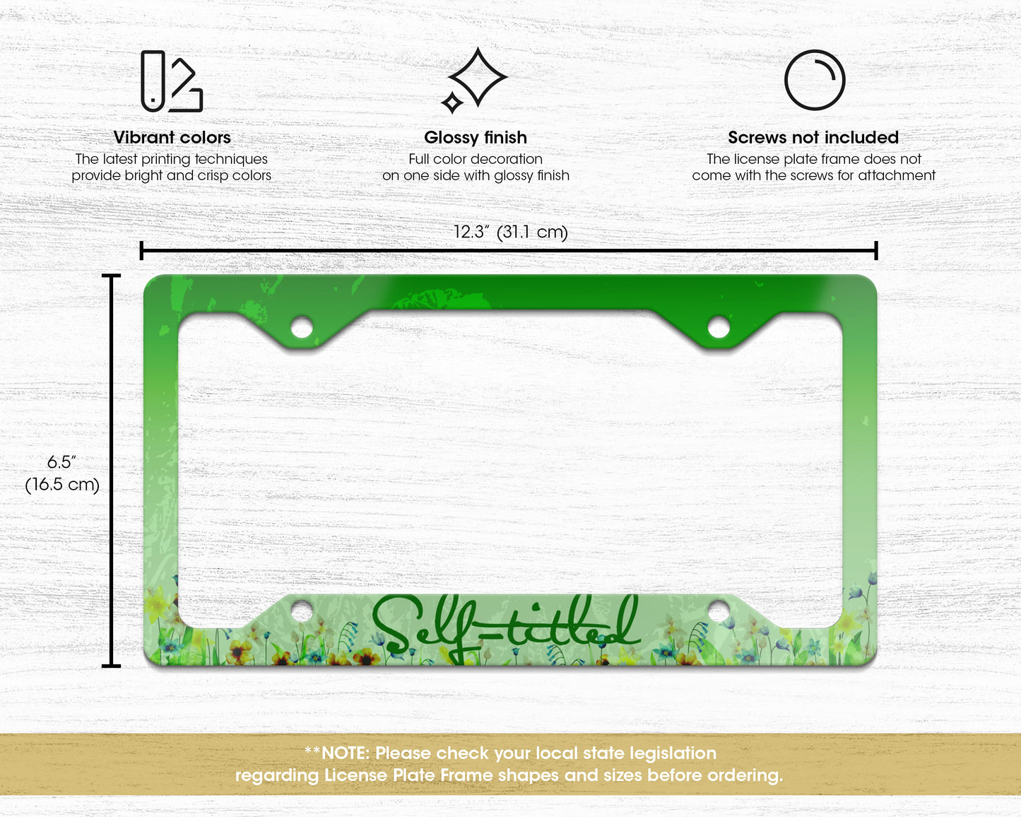 Self-titled era license plate frame