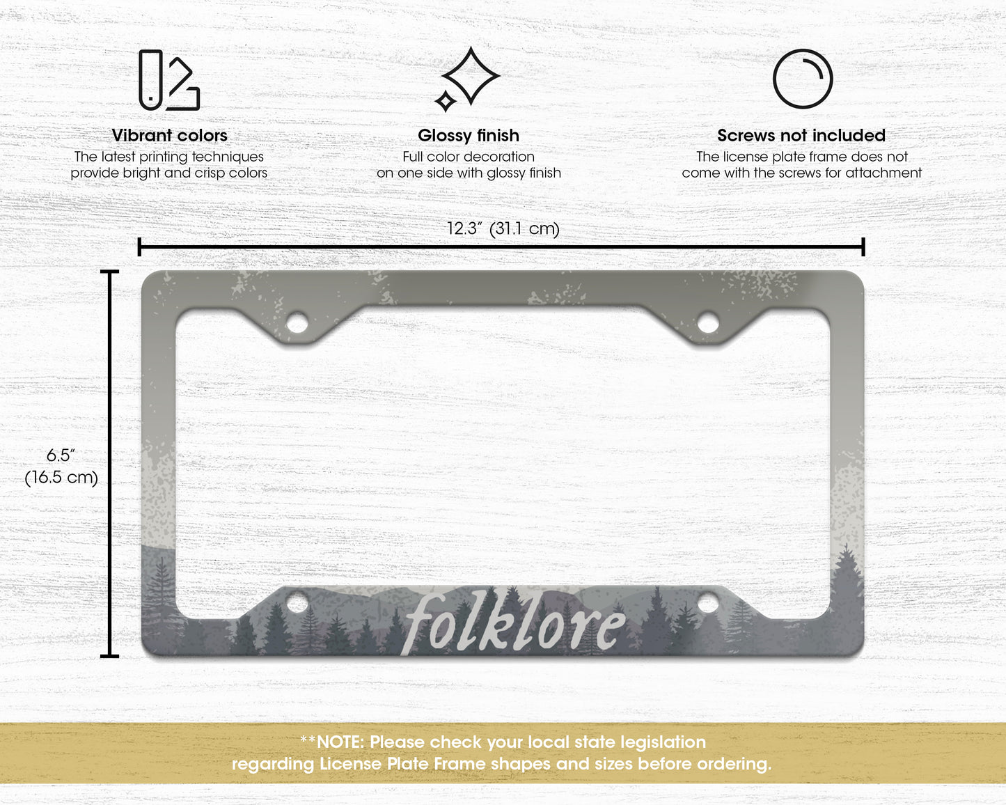 Folklore era license plate frame