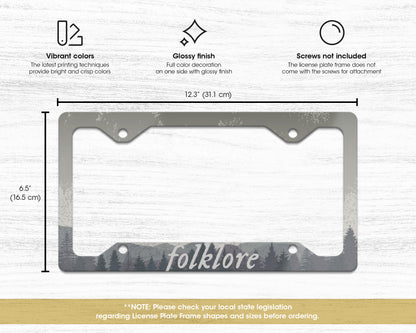 Folklore era license plate frame