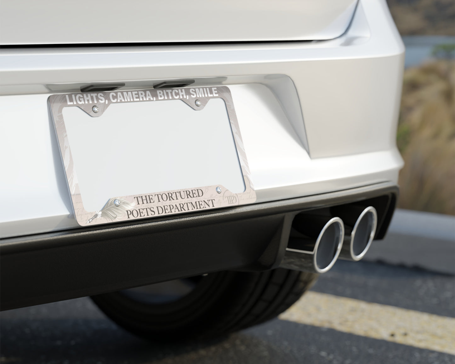 Tortured Poets era license plate frame