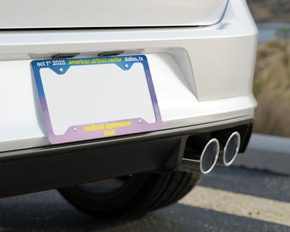 Radical Optimism Tour license plate frame