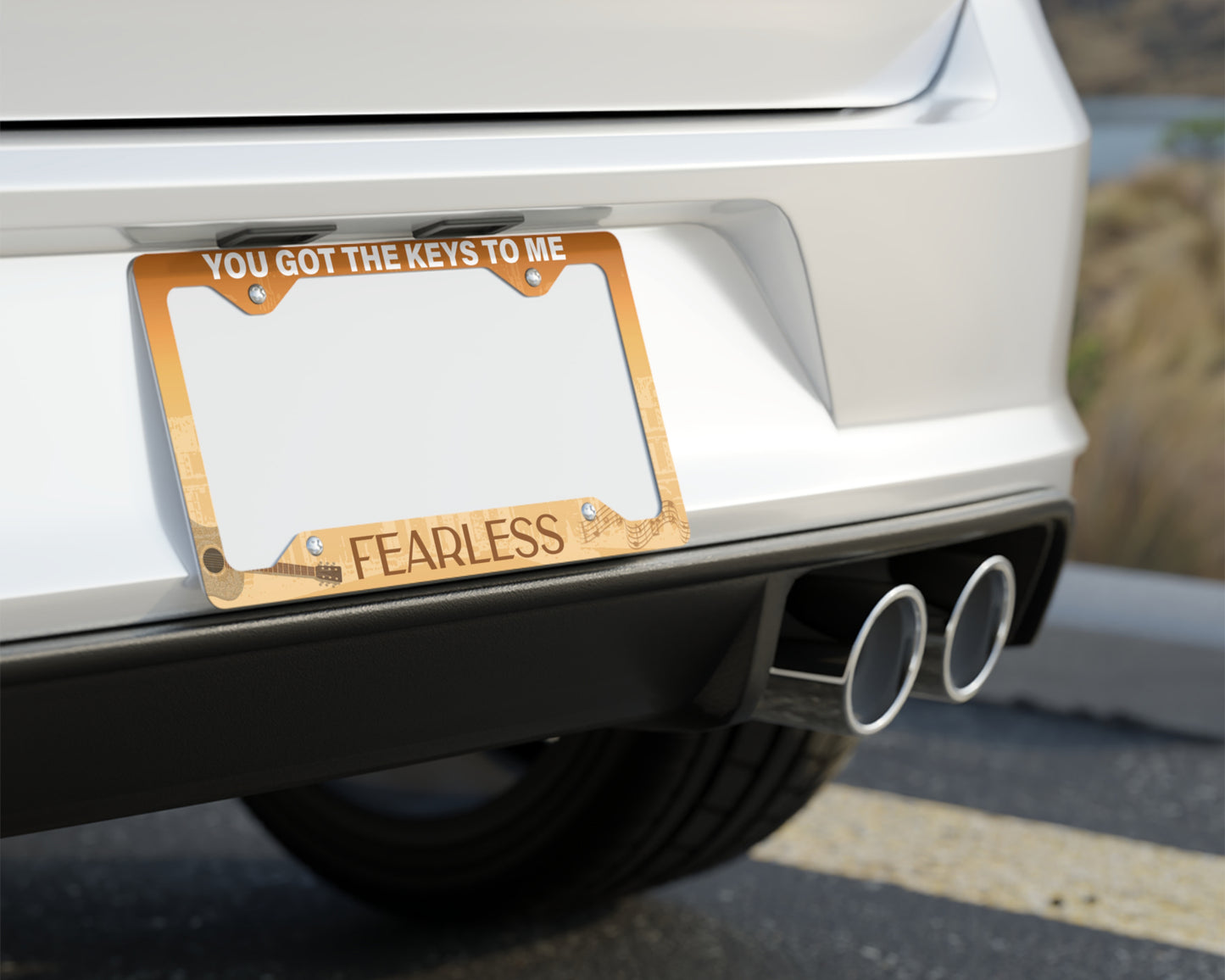 Fearless era license plate frame