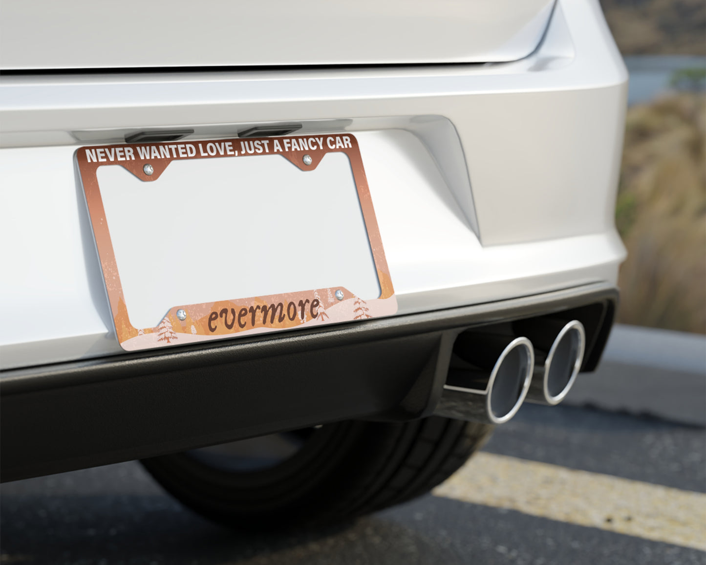 Evermore era license plate frame