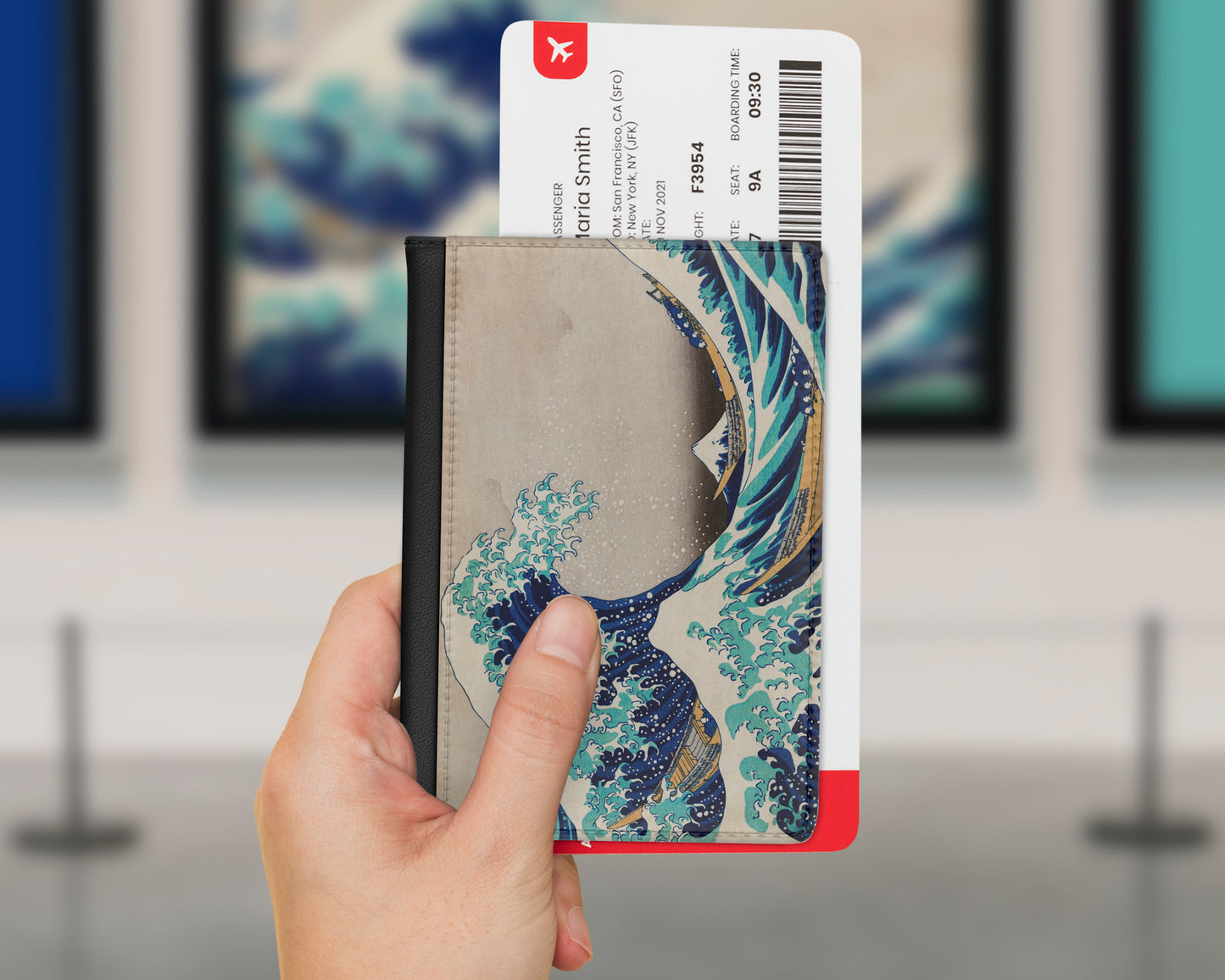 Katsushika Hokusai - The Great Wave off Kanagawa passport cover