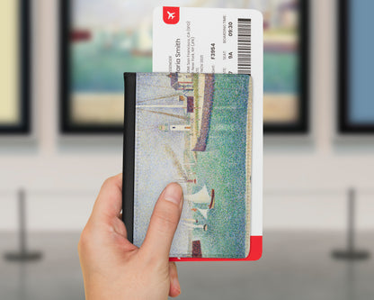 Georges Seurat - Entrance of The Port of Honfleur passport cover