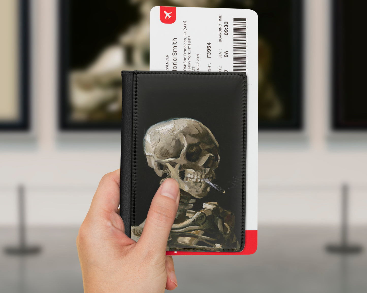 Vincent van Gogh - Head of a Skeleton with a Burning Cigarette passport cover