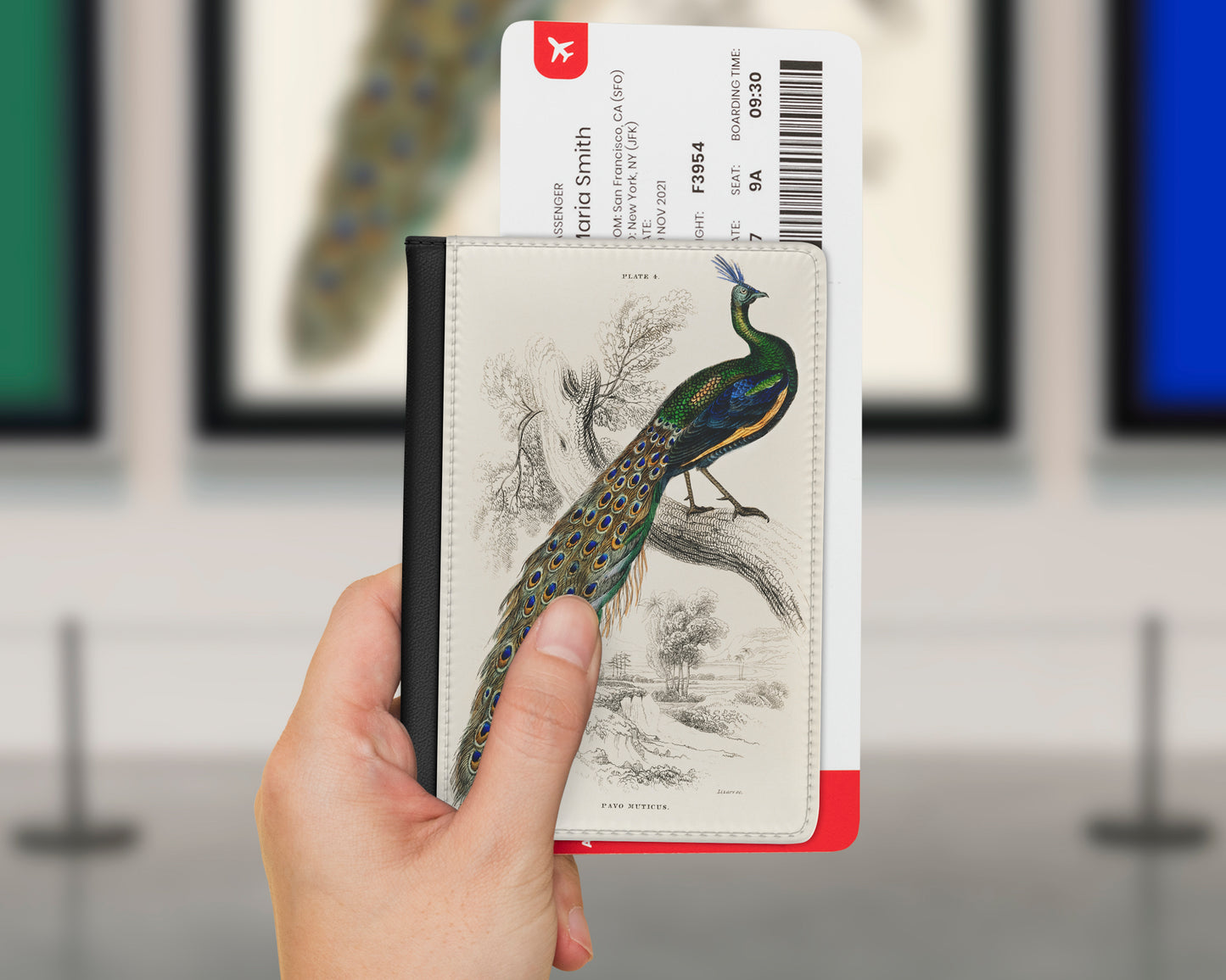 Sir William Jardine - A Majestic Male Peafowl Portrait from The Naturalist's Library passport cover