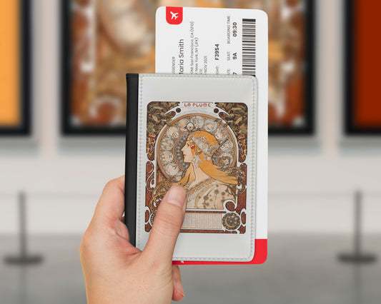 Alphonse Maria Mucha - Zodiaque (La Plume) passport cover