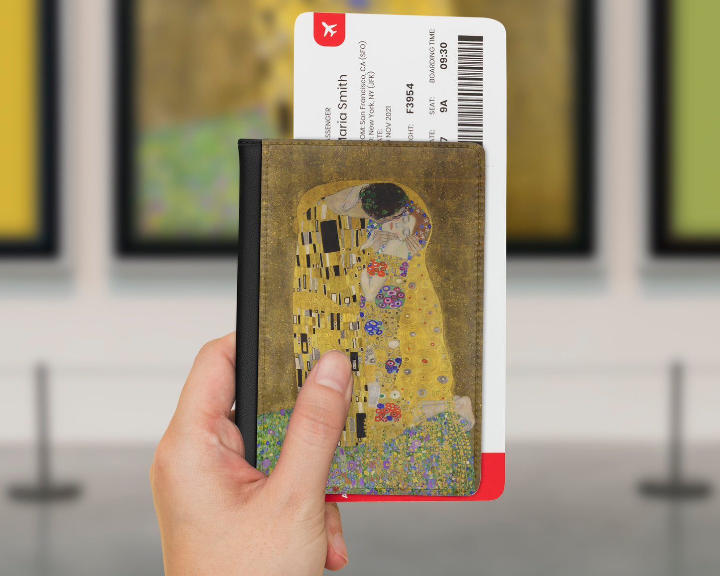 Gustav Klimt - The Kiss passport cover