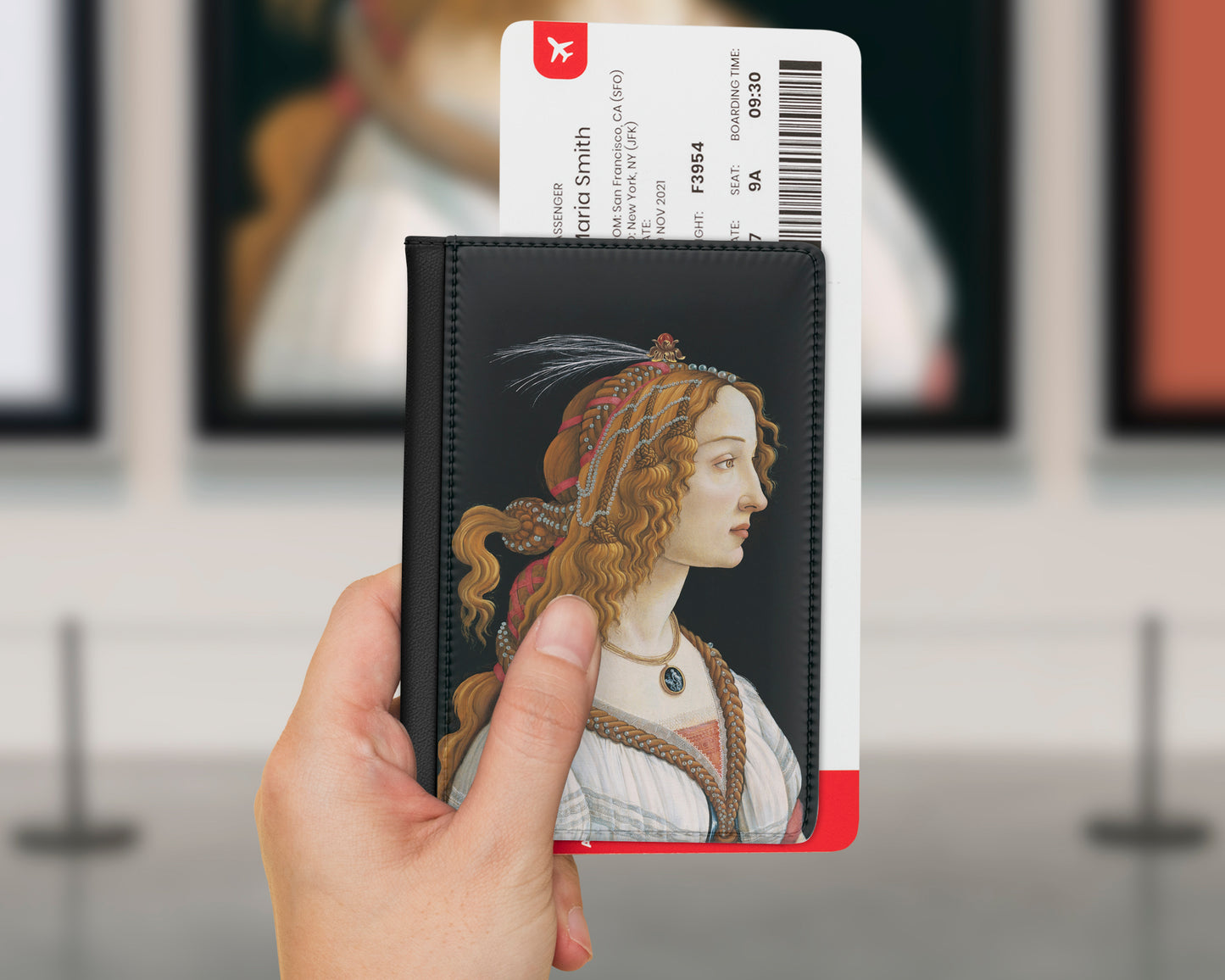 Sandro Botticelli - Portrait of a Young Woman passport cover