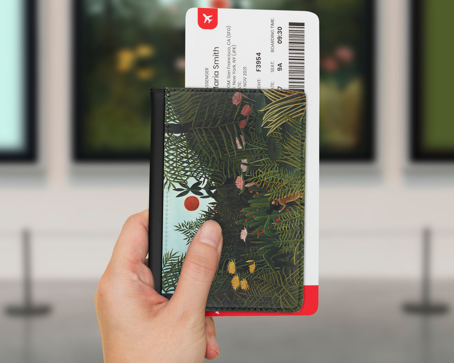 Henri Rousseau - Virgin Forest with Sunset passport cover